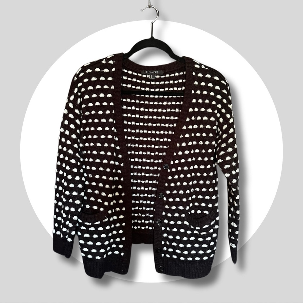 Forever 21 Polka Dot Cardigan